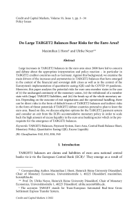 Do Large TARGET2 Balances Bear Risks for the Euro Area?