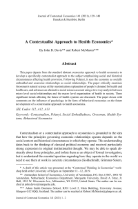 A Contextualist Approach to Health Economics