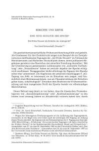 Eine neue Signatur der Epoche?