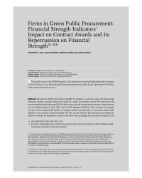 Firms in Green Public Procurement: Financial Strength Indicators’ Impact on Contract Awards and Its Repercussion on Financial Strength