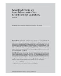Schuldendynamik am Immobilienmarkt – Vom Kreditboom zur Stagnation?