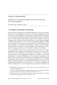 Leiden an Inhumanität