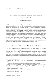 Das (Kinder–)Grundrecht auf schulische Bildung