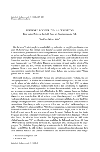 Bernward Büchner zum 85. Geburtstag