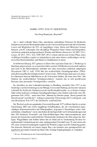 Harro Otto zum 85. Geburtstag