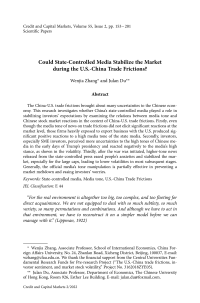 Could State-Controlled Media Stabilize the Market during the U.S.-China Trade Frictions?