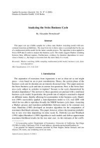 Analyzing the Swiss Business Cycle