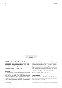 OLG Oldenburg: Kein Ersatz des Unterhaltsschadens für ein ungewolltes Kind, wenn eine Abtreibung gem. § 218a Abs. 1 StGB nur straflos gewesen wäre