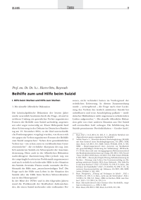 Beihilfe zum und Hilfe beim Suizid