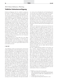 Tödliche Patientenverfügung