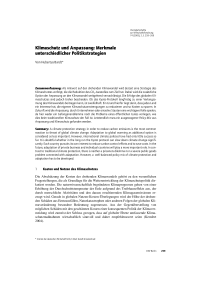 Klimaschutz und Anpassung: Merkmale unterschiedlicher Politikstrategien