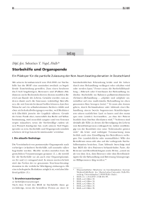 Sterbehilfe und Organspende