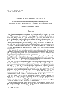 Datenschutz und Personenschutz
