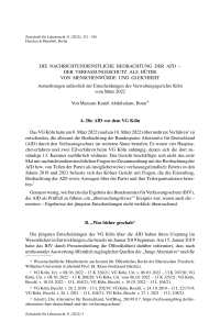 Die nachrichtendienstliche Beobachtung der AfD – der Verfassungsschutz als Hüter von Menschenwürde und Gleichheit