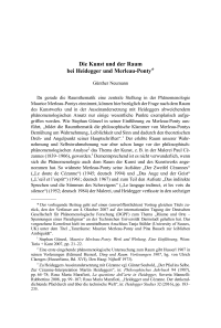 Die Kunst und der Raum bei Heidegger und Merleau-Ponty