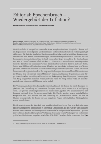 Editorial: Epochenbruch – Wiedergeburt der Inflation?