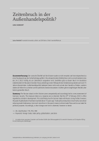 Zeitenbruch in der Außenhandelspolitik?