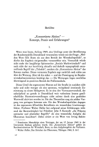 „Konzertierte Aktion“ — Konzept, Praxis und Erfahrungen