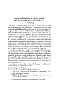 Aufbau und Ergebnisse der Bankenstatistik nach der Umstellung zum Jahresende 1968