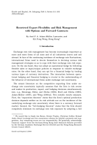 Restricted Export Flexibility and Risk Management with Options and Forward Contracts