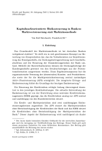 Kapitalmarktorientierte Risikosteuerung in Banken: Marktwertsteuerung statt Marktzinsmethode