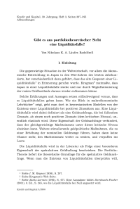 Gibt es aus portfoliotheoretischer Sicht eine Liquiditätsfalle?