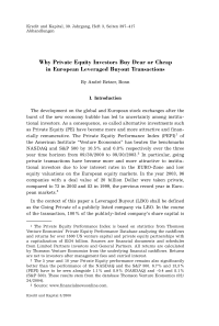 Why Private Equity Investors Buy Dear or Cheap in European Leveraged Buyout Transactions