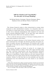 Still Overbanked and Unprofitable? Two Decades of German Banking