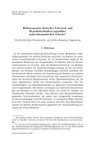 Risikoexposure deutscher Universal- und Hypothekenbanken gegenüber makroökonomischen Schocks