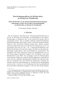 Entscheidungsprobleme bei Kleinkrediten am Beispiel des Pfandkredits