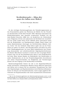 Kreditrisikotransfer – Abbau alter gegen den Aufbau neuer Risiken?