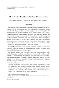 Allokation der Ausfälle von Studiengebührendarlehen