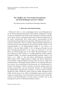 Der Einfluss der Unternehmensreputation auf Entscheidungen privater Anleger
