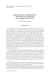 Regression Betas and Implied Betas: Their Respective Implications for the Equity Risk Premium