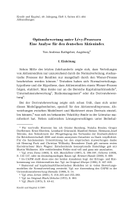 Optionsbewertung unter Lévy-Prozessen. Eine Analyse für den deutschen Aktienindex