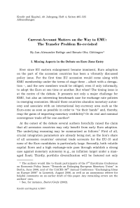 Current-Account Matters on the Way to EMU: The Transfer Problem Re-revisited