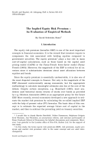 The Implied Equity Risk Premium - An Evaluation of Empirical Methods