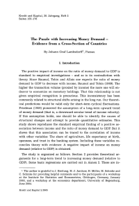 The Puzzle with Increasing Money Demand - Evidence from a Cross-Section of Countries