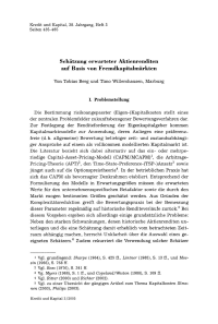 Schätzung erwarteter Aktienrenditen auf Basis von Fremdkapitalmärkten