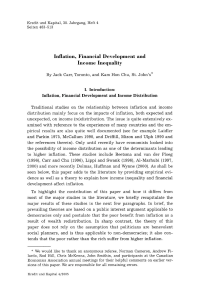 Inflation, Financial Development and Income Inequality