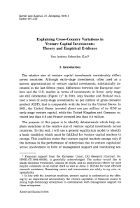 Explaining Cross-Country Variations in Venture Capital Investments: Theory and Empirical Evidence