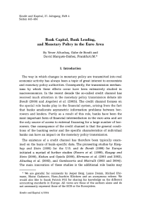 Bank Capital, Bank Lending, and Monetary Policy in the Euro Area