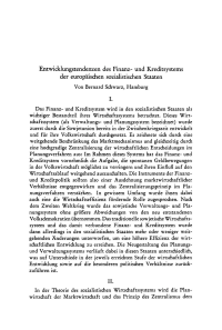 Entwicklungstendenzen des Finanz- und Kreditsystems der europäischen sozialistischen Staaten
