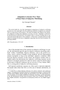 Adaptation to Income Over Time: A Weak Point of Subjective Well-Being