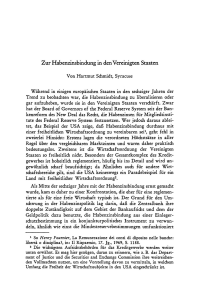 Zur Habenzinsbindung in den Vereinigten Staaten