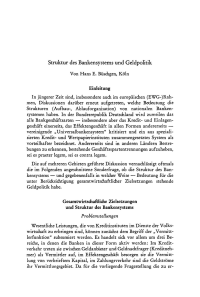 Struktur des Bankensystems und Geldpolitik