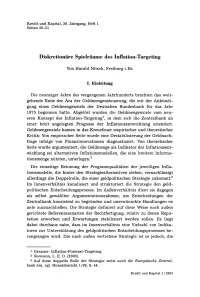Diskretionäre Spielräume des Inflation-Targeting