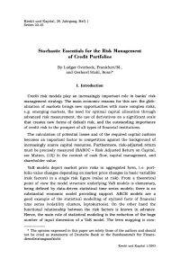 Stochastie Essentials for the Risk Management of Credit Portfolios