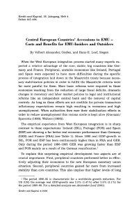 Central European Countries’ Accessions to EMU - Costs and Benefits for EMU-Insiders and Outsiders