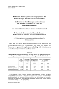 Effiziente Wohnungsfinanzierungssysteme für Entwicklungs- und Transformationsländer
